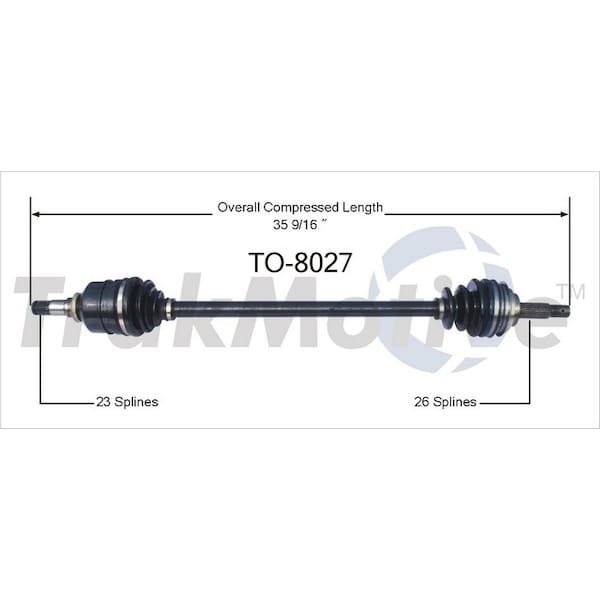 Surtrack Axle Cv Axle Shaft, To-8027 TO-8027 - main